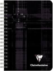 Clairefontaine spirálfüzet, A6, 90 oldal, vonalas, fekete