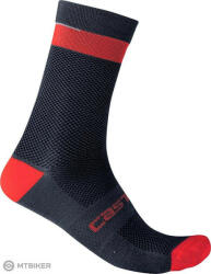 Castelli ALPHA 18 zokni, fekete/piros (SM)