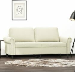 vidaXL kétszemélyes krémszínű bársony kanapé 140 cm (359537) - pepita