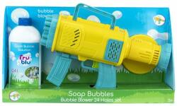 Fru Blu FruBlu: Set aparat pentru baloane de săpun cu 24 de orificii și 0, 4 litri de soluție (DKF0162) Tub balon de sapun
