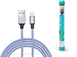 DEVIA USB - Lightning USB töltő- és adatkábel - 1 m-es vezetékkel - Devia Tube Lightning USB 2.4A - ezüst/kék - rexdigital