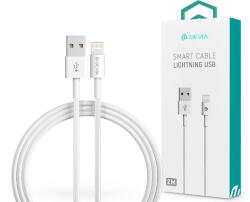 DEVIA USB - Lightning töltő- és adatkábel 2 m-es vezetékkel - Devia Smart Cable Lightning - fehér - rexdigital