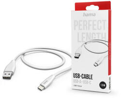 Hama USB-A - Type-C adat- és töltőkábel 1, 5 m-es vezetékkel - HAMA USB-A - USB-C Cable - fehér - rexdigital