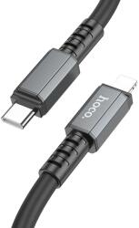 hoco. USB Type-C töltő- és adatkábel, Lightning, 100cm, 20W, gyorstöltés, PD, Hoco X85 Strength, fekete (RS152342) (RS152342)