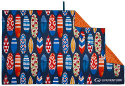LIFEVENTURE Printed SoftFibre Trek Towel gyorsan száradó törülköző kék/narancs
