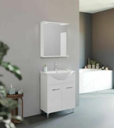 Savinidue Smart 65cm-es két ajtós fürdőszobaszekrény + mosdó - sprintbutor - 70 540 Ft