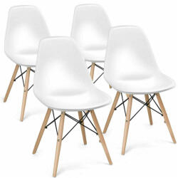 Timeless Tools 4 buc scaune de bucatarie, 4 culori-alb (HOP1001035-2)