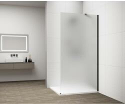 SAPHO ESCA BLACK MATT Walk-in zuhanyfal, falra szerelhető, matt üveg, 1000mm (ES1110-02) (ES1110-02) - szaniteresklimacenter