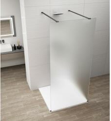 SAPHO ESCA BLACK MATT Walk-in zuhanyfal, szabadonálló, matt üveg, 1100mm (ES1111-06) (ES1111-06)