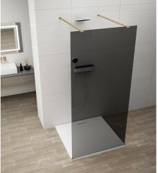 SAPHO ESCA GOLD MATT Walk-in zuhanyfal, szabadonálló, füst üveg, 1300mm (ES1213-08) (ES1213-08)