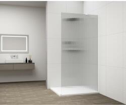 SAPHO ESCA WHITE MATT Walk-in zuhanyfal, falra szerelhető, flutes üveg, 1000mm (ES1310-03) (ES1310-03) - szaniteresklimacenter