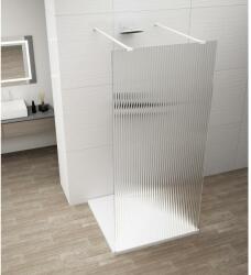 SAPHO ESCA WHITE MATT Walk-in zuhanyfal, szabadonálló, flutes üveg, 1100mm (ES1311-07) (ES1311-07)