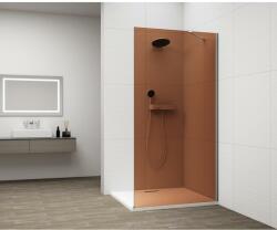 SAPHO ESCA CHROME Walk-in zuhanyfal, falra szerelhető, barna üveg, 1300mm (ES1513-01) (ES1513-01) - szaniteresklimacenter