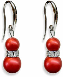  Rougeball Swarovski Gyöngy Fülbevaló - Vörös - 8/10mm