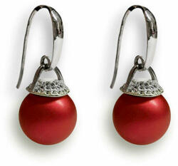  Swarovski Rouge Pearl Gyöngy Fülbevaló - 925 Ezüst - 12 mm (glam614)