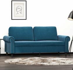 vidaXL kétszemélyes kék bársony kanapé 140 cm (359538) - pepita