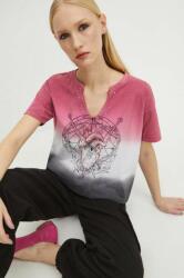 Medicine tricou din bumbac femei, culoarea roz ZPYH-TSD270_03X