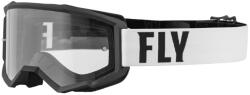 FLY Racing Focus motokrossz szemüveg fehér-fekete (átlátszó plexi)