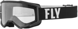 FLY Racing Focus motokrossz szemüveg fekete-fehér (átlátszó plexi)