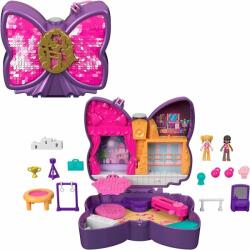 Mattel Set de joaca cu 2 papusi si 12 accesorii Polly Pocket, Sparkle Stage Bow, HCG17