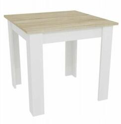 Mercaton Étkezőasztal, Mercaton, fa, tölgy sonoma és fehér, 80x80x75 cm (MCTART-15385_1)