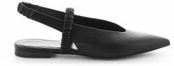 Kennel & Schmenger bőr balerina cipő Greta fekete, nyitott sarokkal, 31-12750 - fekete Női 37.5