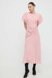 Victoria Beckham ruha rózsaszín, maxi, harang alakú - rózsaszín 38