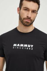 MAMMUT sportos póló Mammut Core fekete, nyomott mintás - fekete L