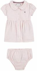 Tommy Hilfiger baba pamut ruha rózsaszín, mini, harang alakú - rózsaszín 68 - answear - 21 990 Ft