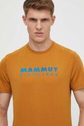 MAMMUT sportos póló Trovat Logo narancssárga, nyomott mintás - bézs L