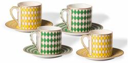 POLSPOTTEN csésze és csészealj készlet Espresso set Chess - többszínű Univerzális méret