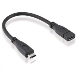 Roline Cablu prelungitor USB 3.1-C T-M negru 0.15m (Roline 11.02.9015-10)