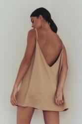 MUUV MUUV. pamut ruha sukienka #SURFGIRL bézs, mini, oversize - bézs L