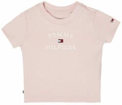 Tommy Hilfiger újszülött póló rózsaszín - rózsaszín 92