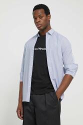 Giorgio Armani pamut ing férfi, galléros, sötétkék, regular - sötétkék S - answear - 24 990 Ft