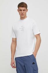 New Balance pamut póló fehér, férfi, nyomott mintás, MT41519WT - fehér L