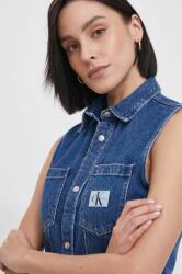 Calvin Klein farmering női, galléros, regular - kék S - answear - 27 990 Ft