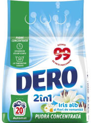 DERO Detergent automat, 1.5 kg, 20 spalari, 2in1 Iris alb si flori de romanita