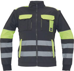 CERVA Max Vivo Reflex munkavédelmi dzseki fekete/sárga színben (0351003964046)