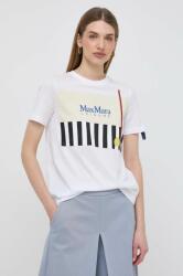 Max Mara Leisure pamut póló női, fehér - fehér M - answear - 55 990 Ft