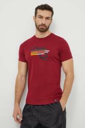 La Sportiva t-shirt Stripe Cube bordó, férfi, nyomott mintás, N98320320 - burgundia M