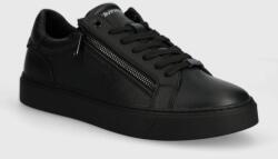 Calvin Klein bőr sportcipő LOW TOP LACE UP W/ZIP fekete, HM0HM01475 - fekete Férfi 44