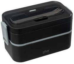 5Five Simply Smart Cutie Lunch Box Black, plastic, 21.5 x 11 x H 11.5 cm