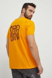 La Sportiva t-shirt Back Logo narancssárga, férfi, nyomott mintás, F04102102 - narancssárga L