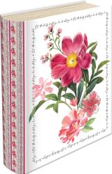 BSB Punch Studio könyv formájú ajándékdoboz (27, 5x34, 5x8, 4 cm) piros virágos (4) (50412)