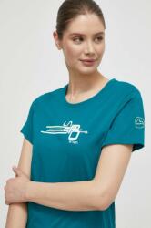 La Sportiva t-shirt Stripe Cube női, zöld, O94733733 - zöld XS