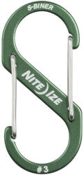 NiteIze SBA3-08-R6 S -Biner® alumínium dupla karabiner #3 - Olive (SBA3-08-R6)
