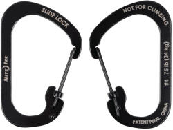 NiteIze CSL4-01-R6 Slidelock® karabiner acél #4 - Fekete (CSL4-01-R6)