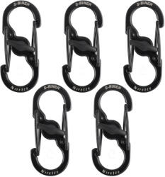 NiteIze S -Biner® Microlock® acél - 5 csomag - fekete (LSBM-01-5R7)