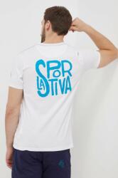 La Sportiva t-shirt Back Logo fehér, férfi, nyomott mintás, F04000000 - fehér L